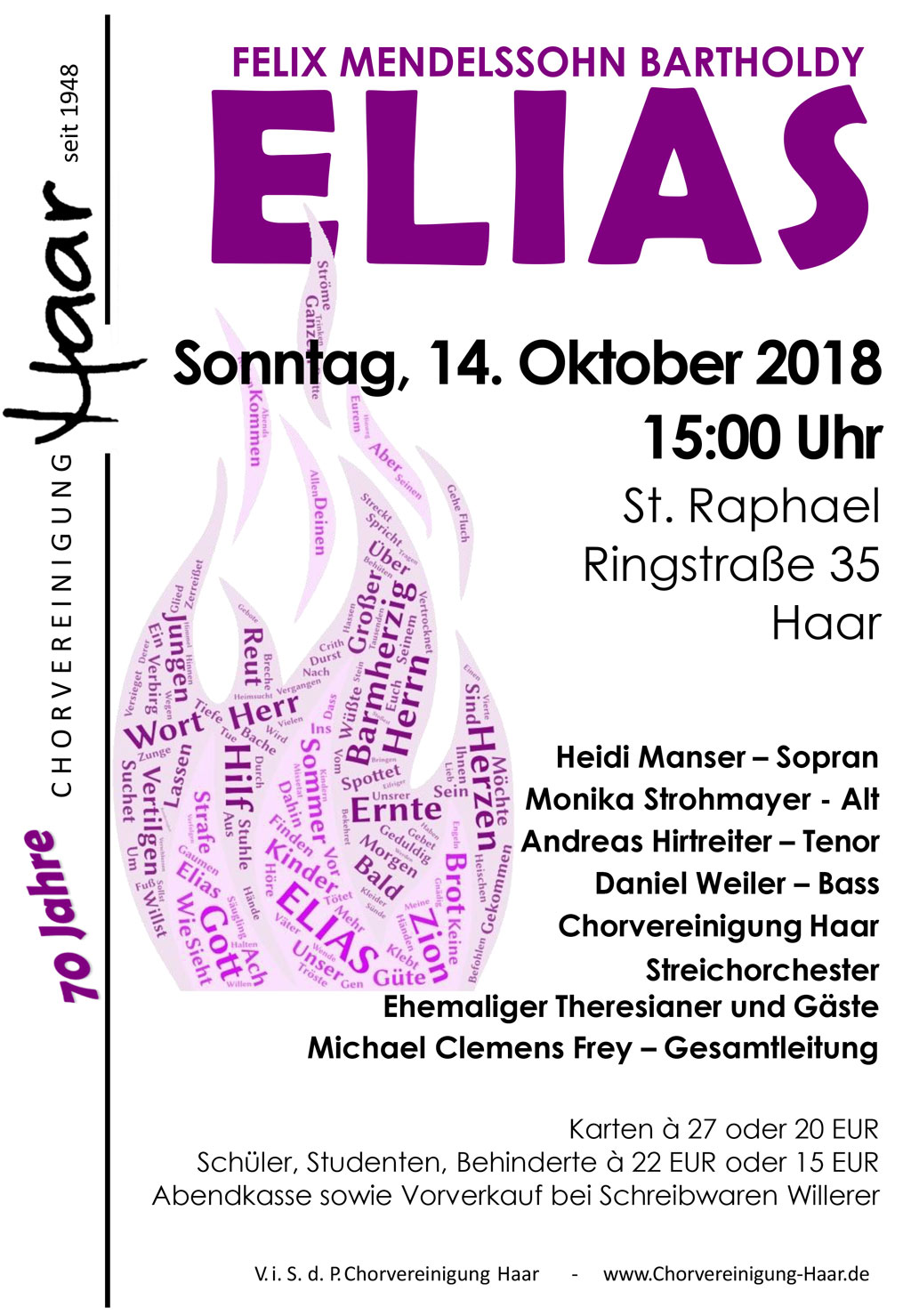 Elias Plakat – Chorvereinigung Haar