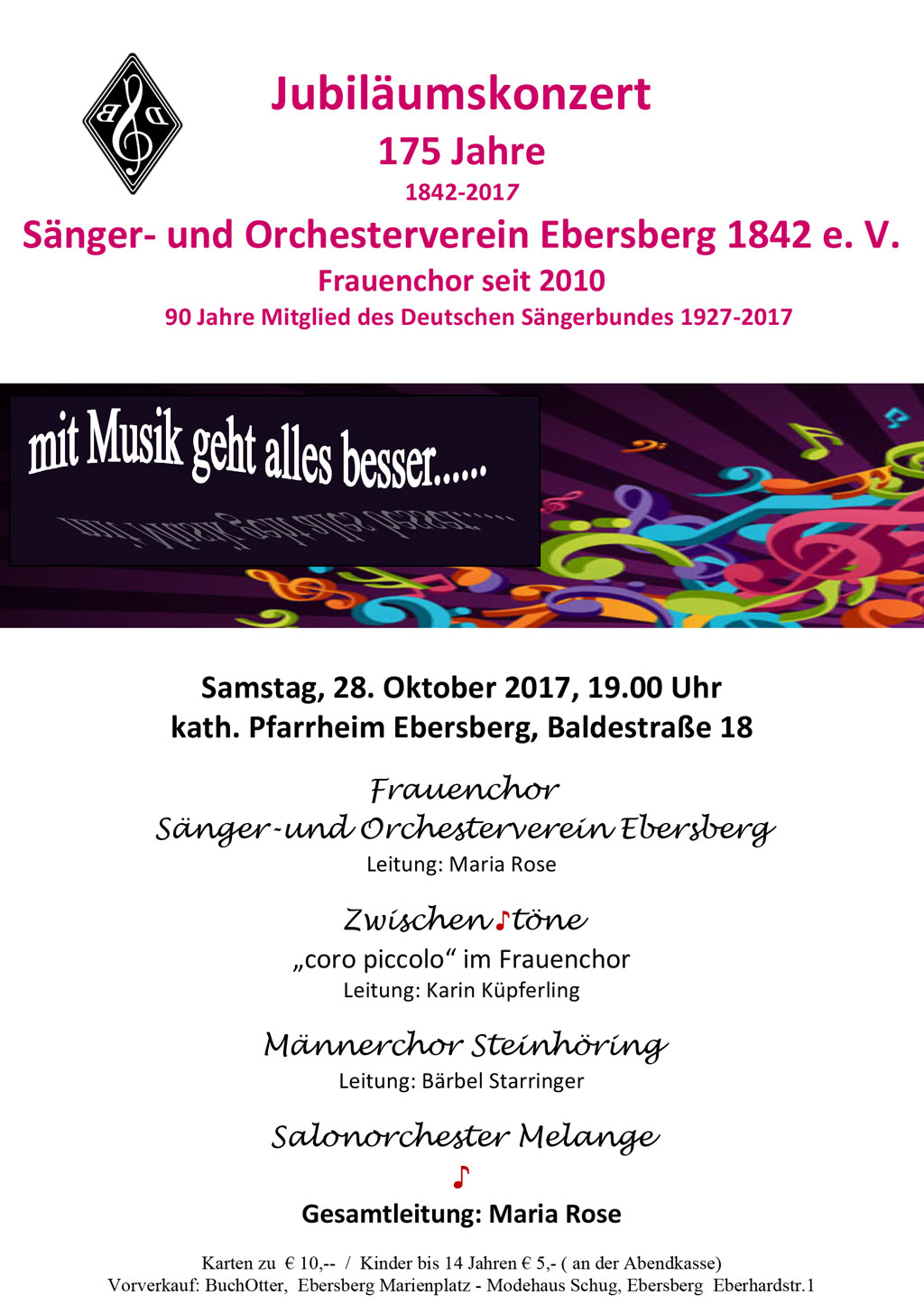 Plakat Saengerverein 2017