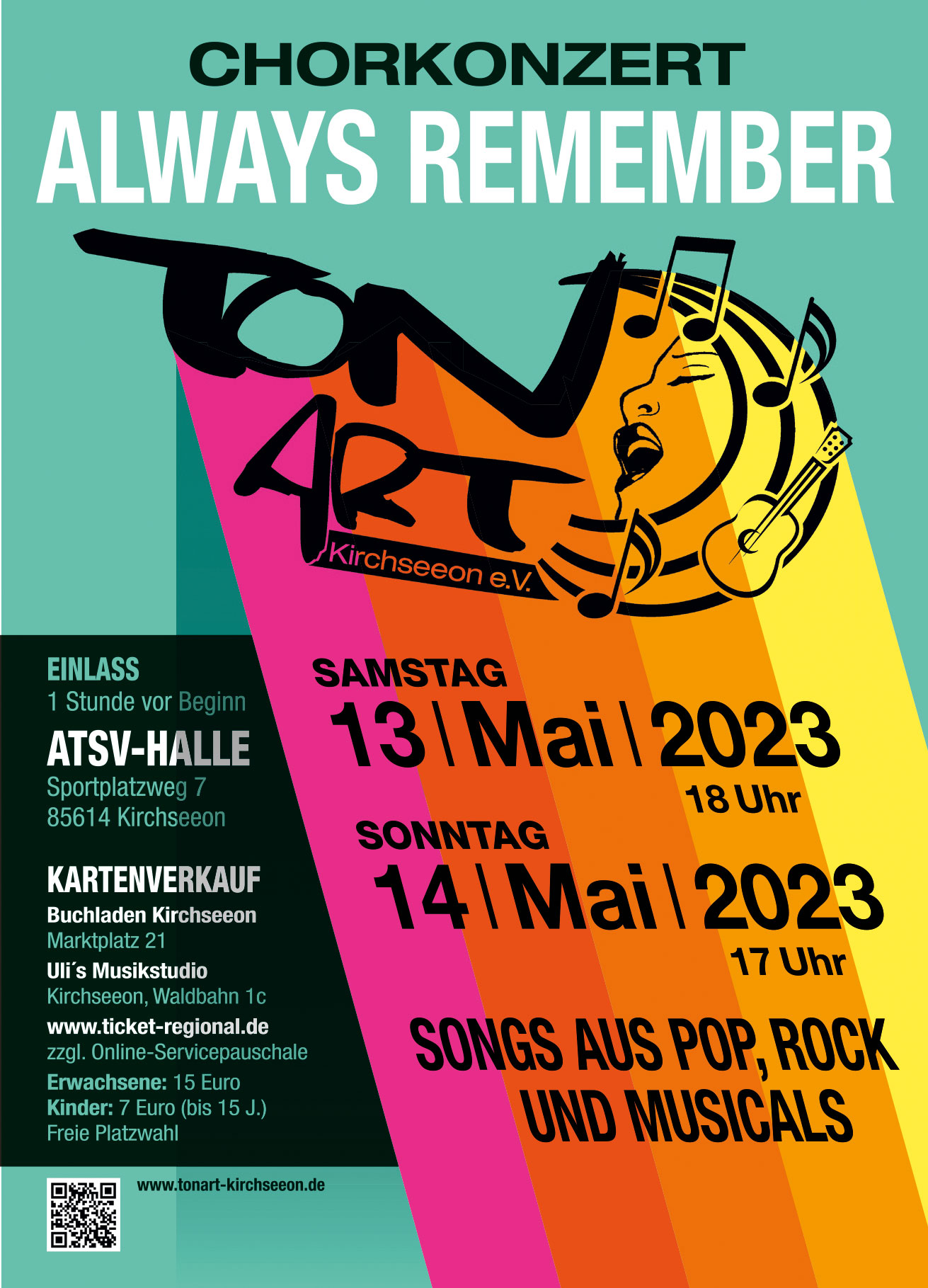 TonArt Kirchseeon Konzertplakat Always Remember 2023