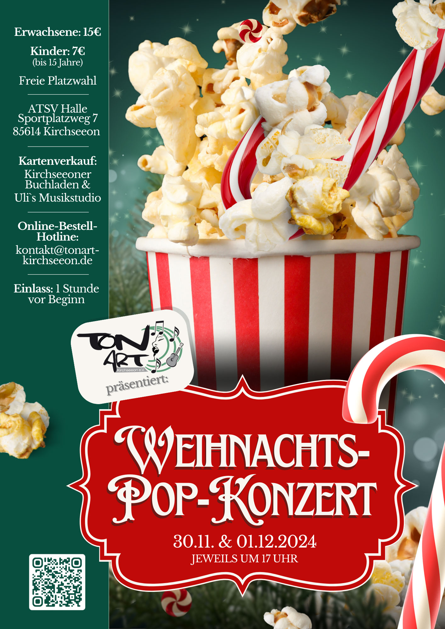 TonArt Kirchseeon Plakat Weihnachts Pop Konzert 1.Advent 2024